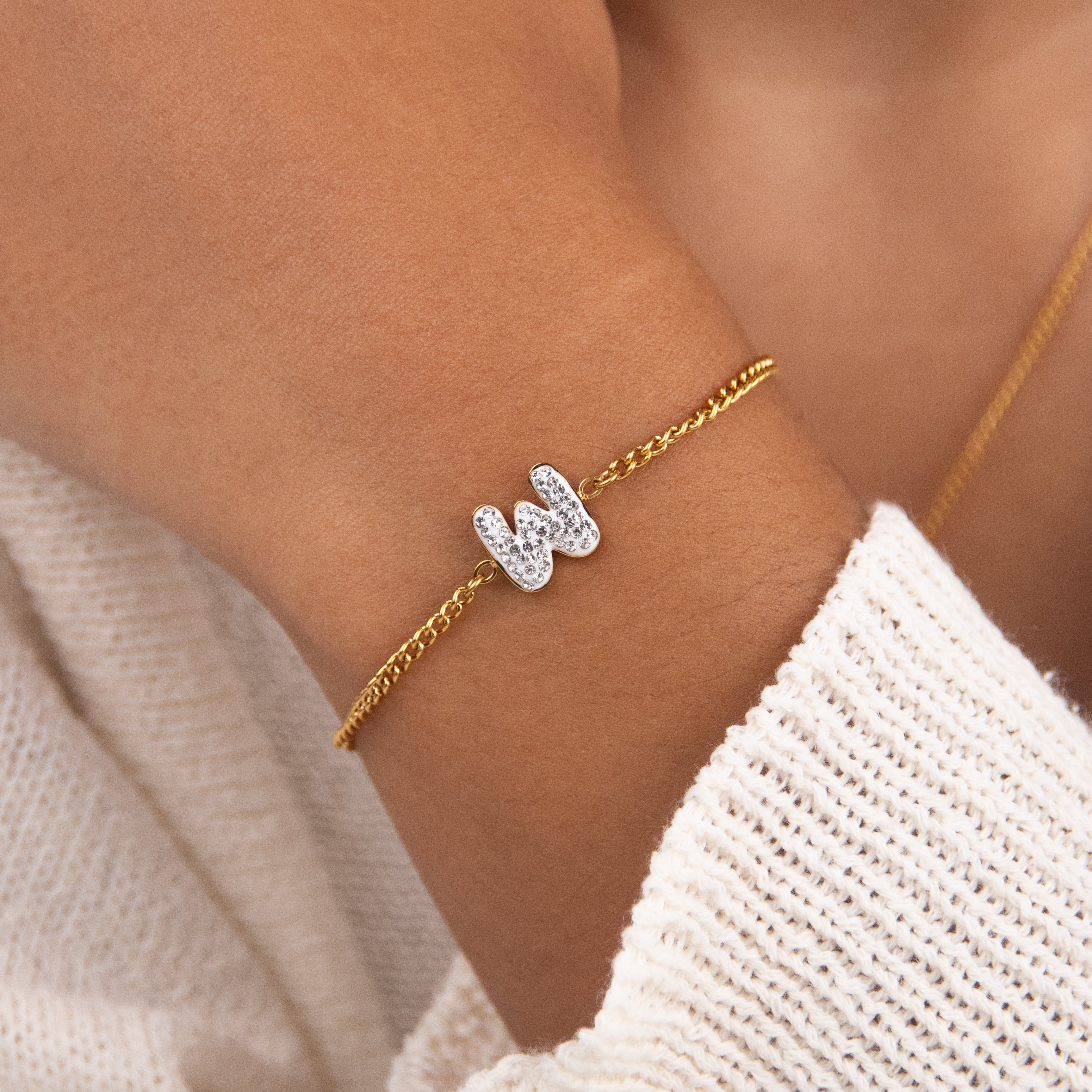 Initial W Zirconia Bracelet - Image 2