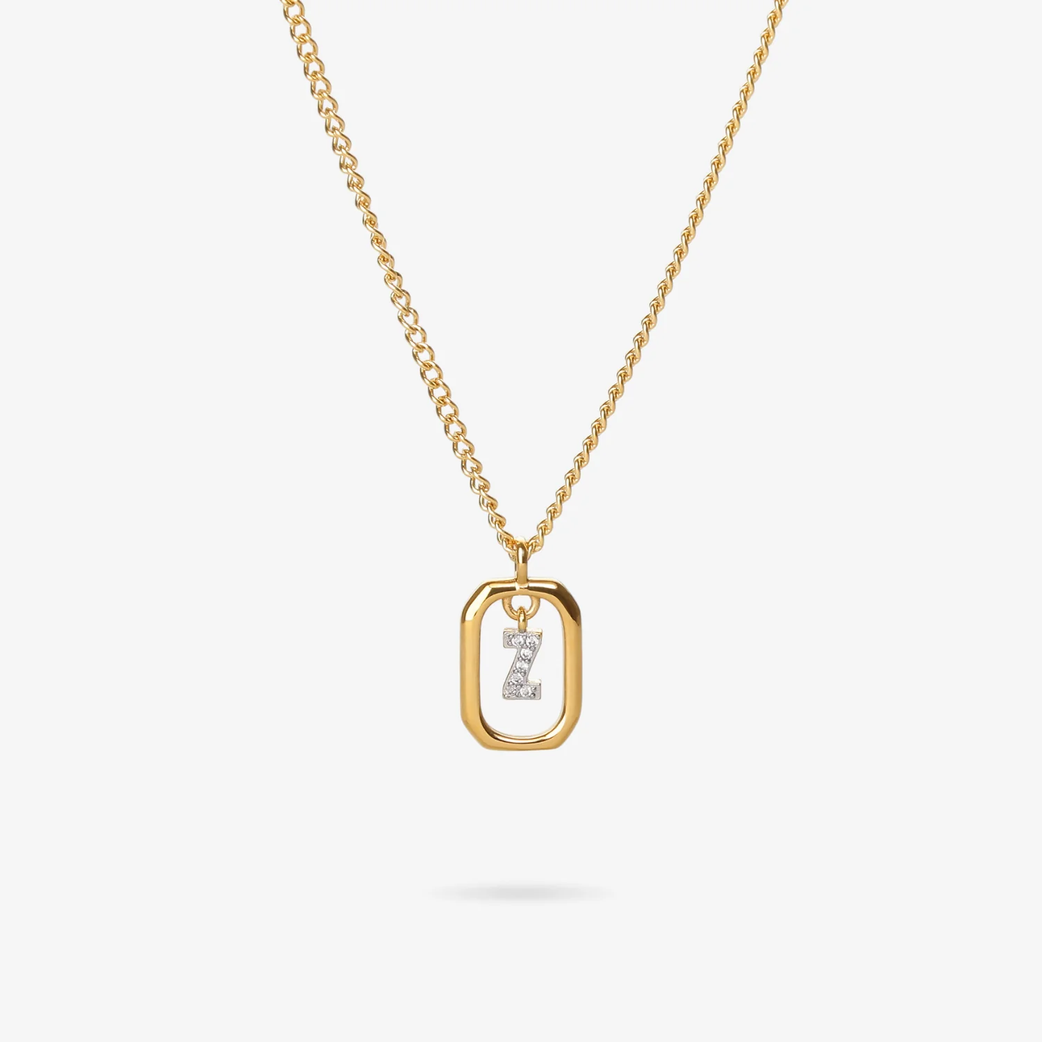 Initial Z Zirconia Necklace